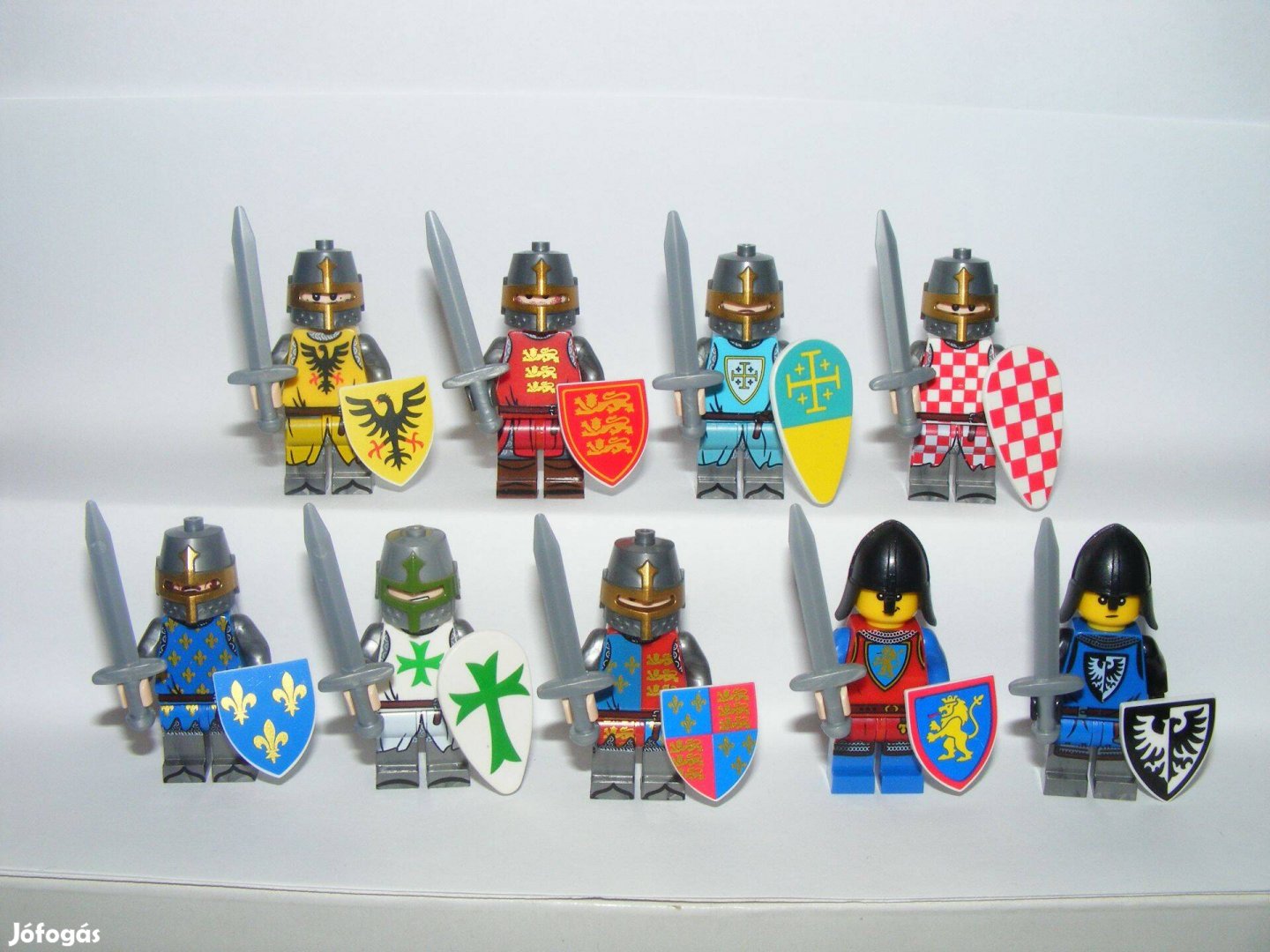 Lego Castle figurák Lancaster Lazarus Black Hawk Crusader lovag katona