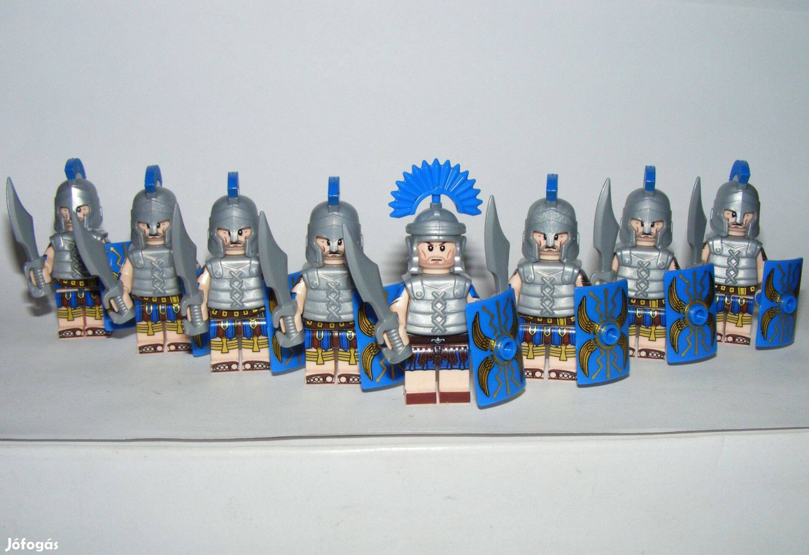 Lego Castle figurák Római katonák Tiszt +7 katona Brickarms pajzs kard