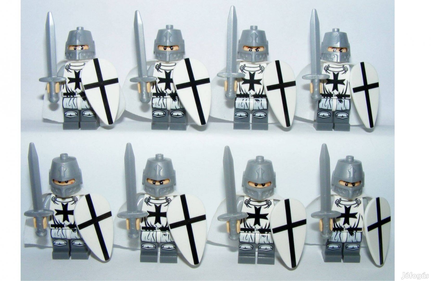 Lego Castle figurák kereszteslovag katonák lovag keresztes 8db Új