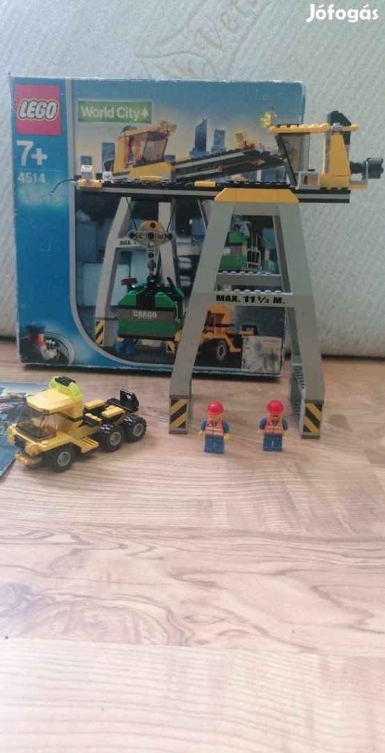 Lego City 4514 rakodódaru teherautó daru kikötői konténer
