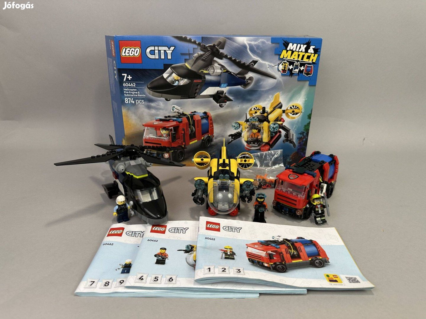 Lego City 60462 - Helikopter, tűzoltóautó és tengeralattjáró