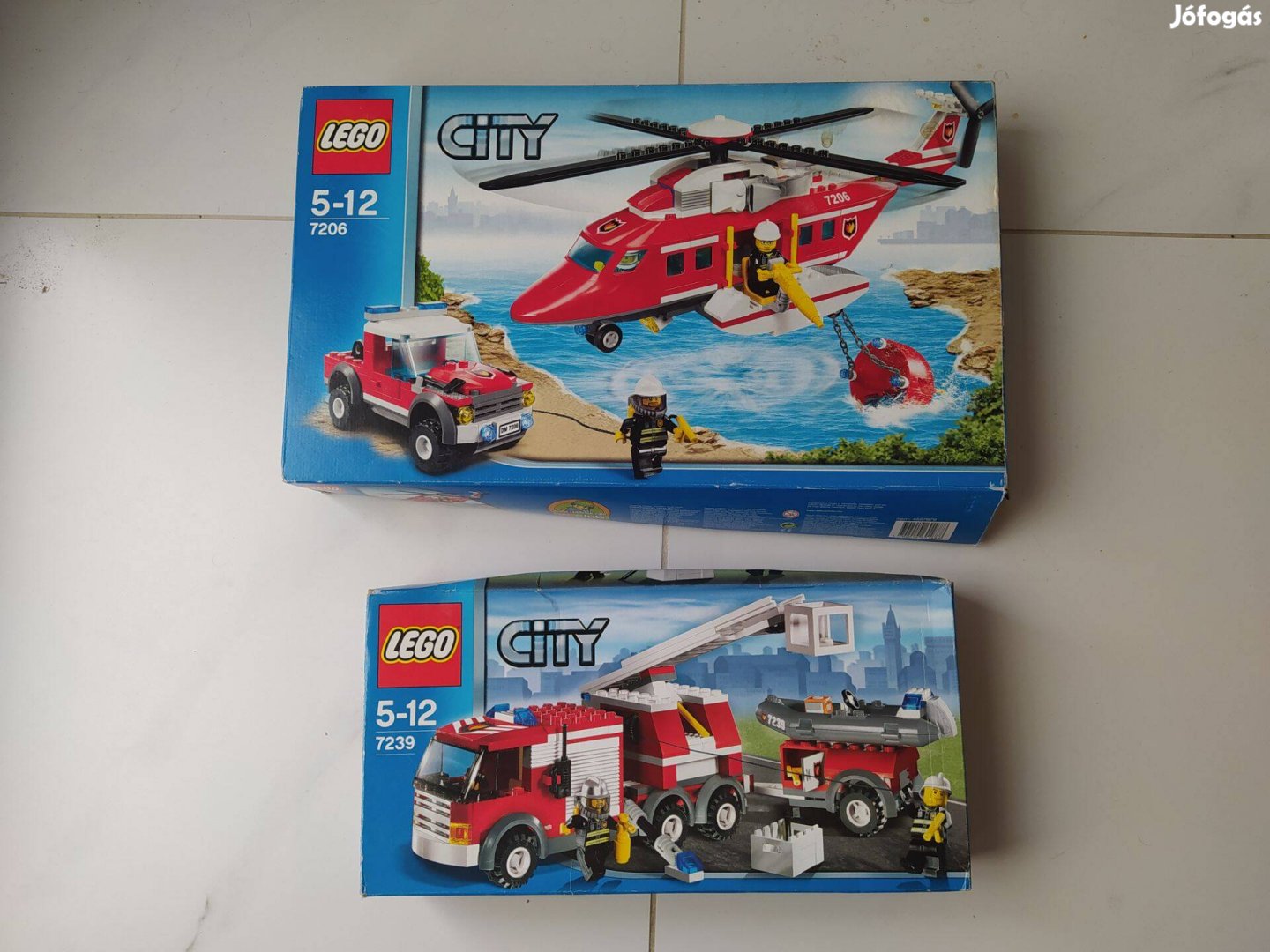 Lego City 7206 Tűzoltó helikopter - Lego City 7239 Tűzoltóautó szettek