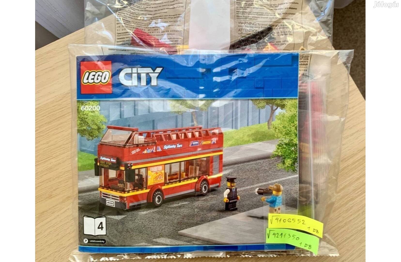 Lego City Közlekedés 60200 - Főváros, Bontott készlet - Emeletes busza