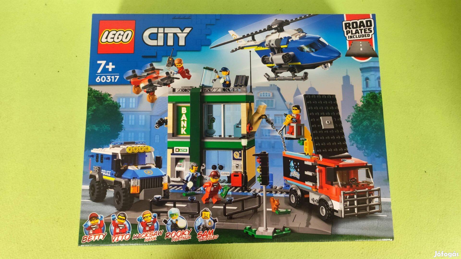 Lego City Rendőrségi üldözés a banknál 60317 bontatlan