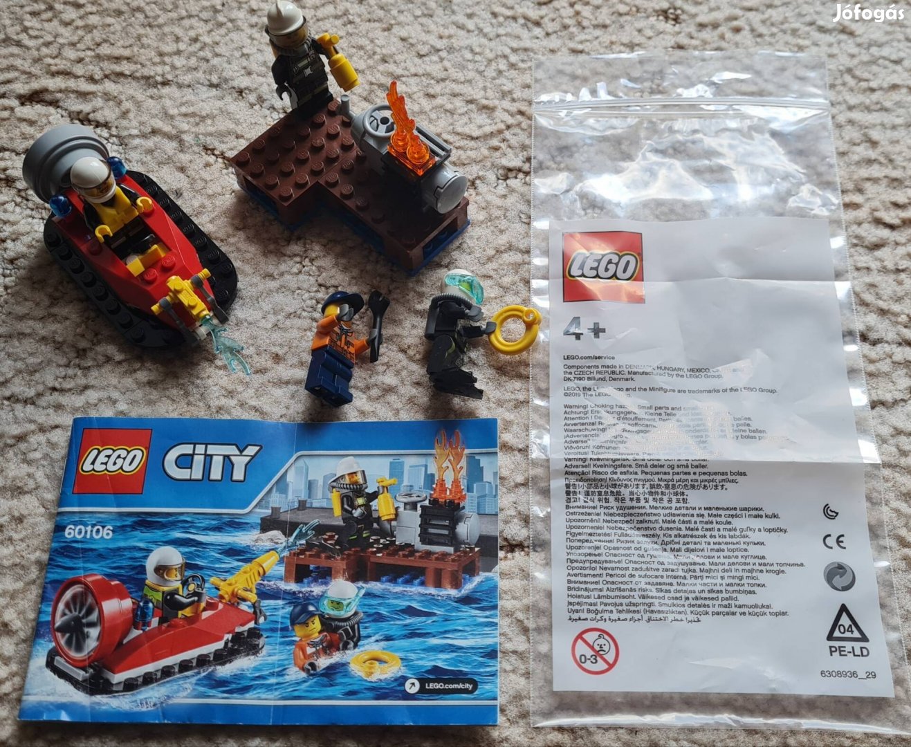 Lego City Tűzoltó kezdőkészlet doboz nélkül