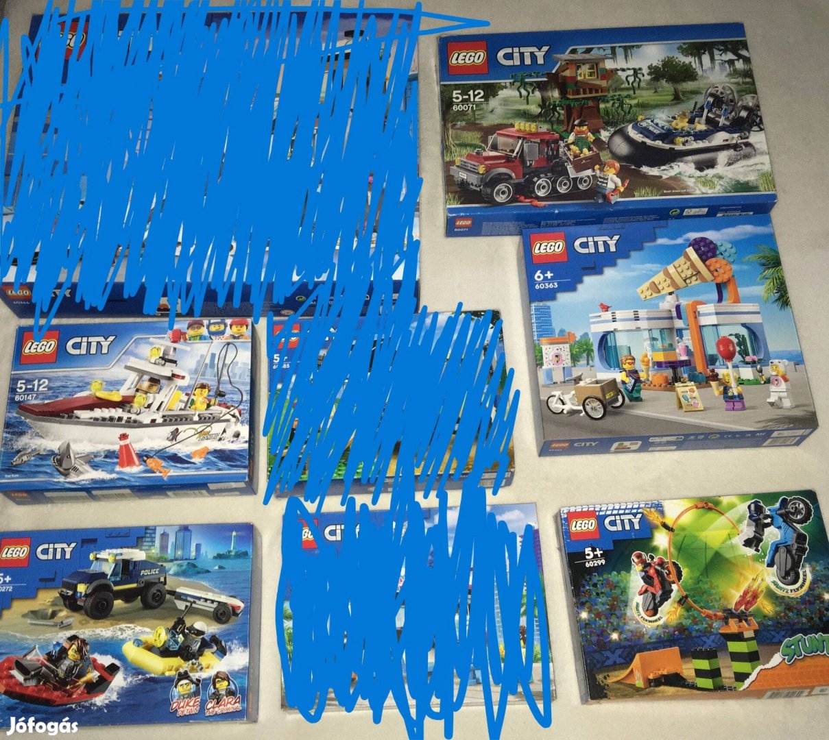 Lego City szettek 60071-60147-60363-60299-60272 Légpárnáshajó-Horgászc