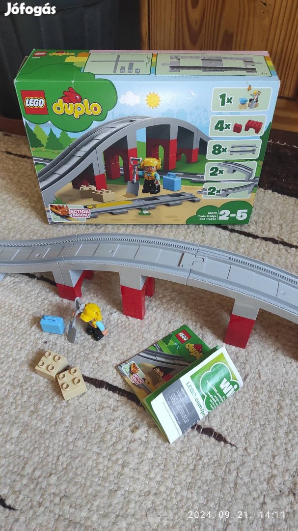 Lego Duplo 10872 vasúti híd és sínek