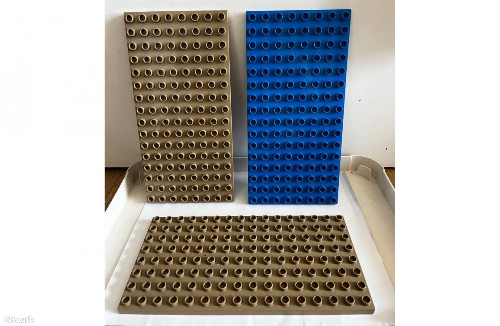 Lego Duplo 8x16 alaplap, kék, sötét bézs