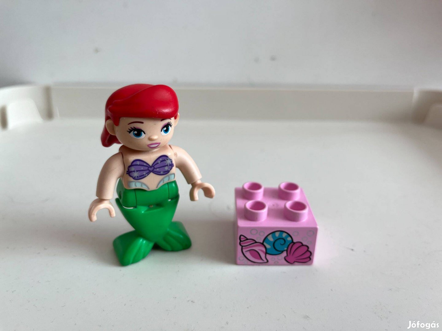 Lego Duplo Arielle + kagyló mintás kocka