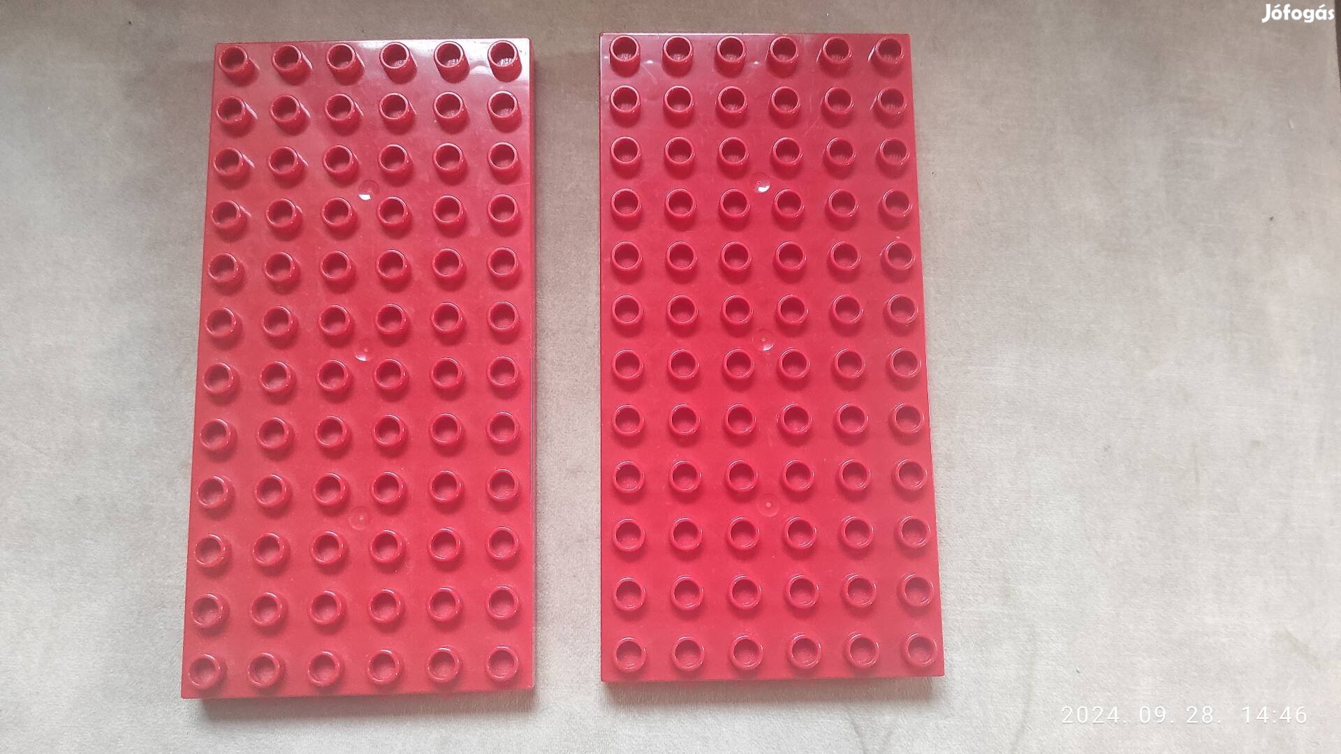 Lego Duplo alaplapok piros színben 