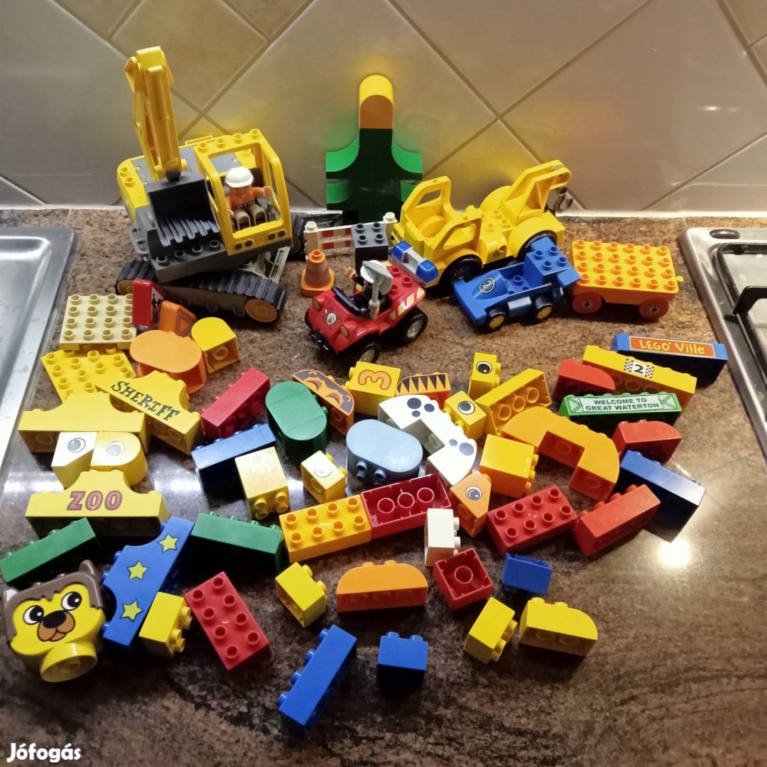 Lego Duplo csomag markoló, autó,kocka 