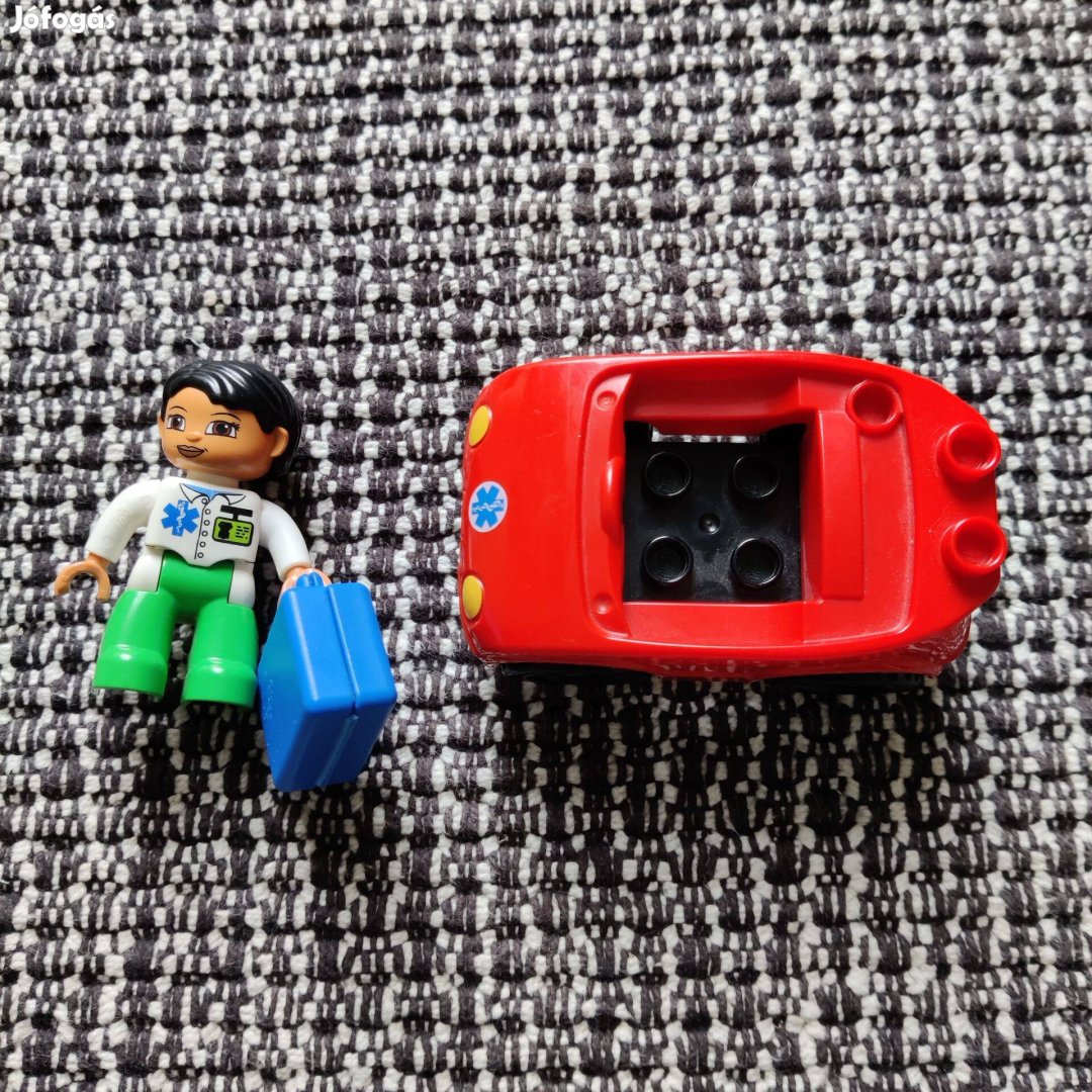 Lego Duplo doktornő piros autóval