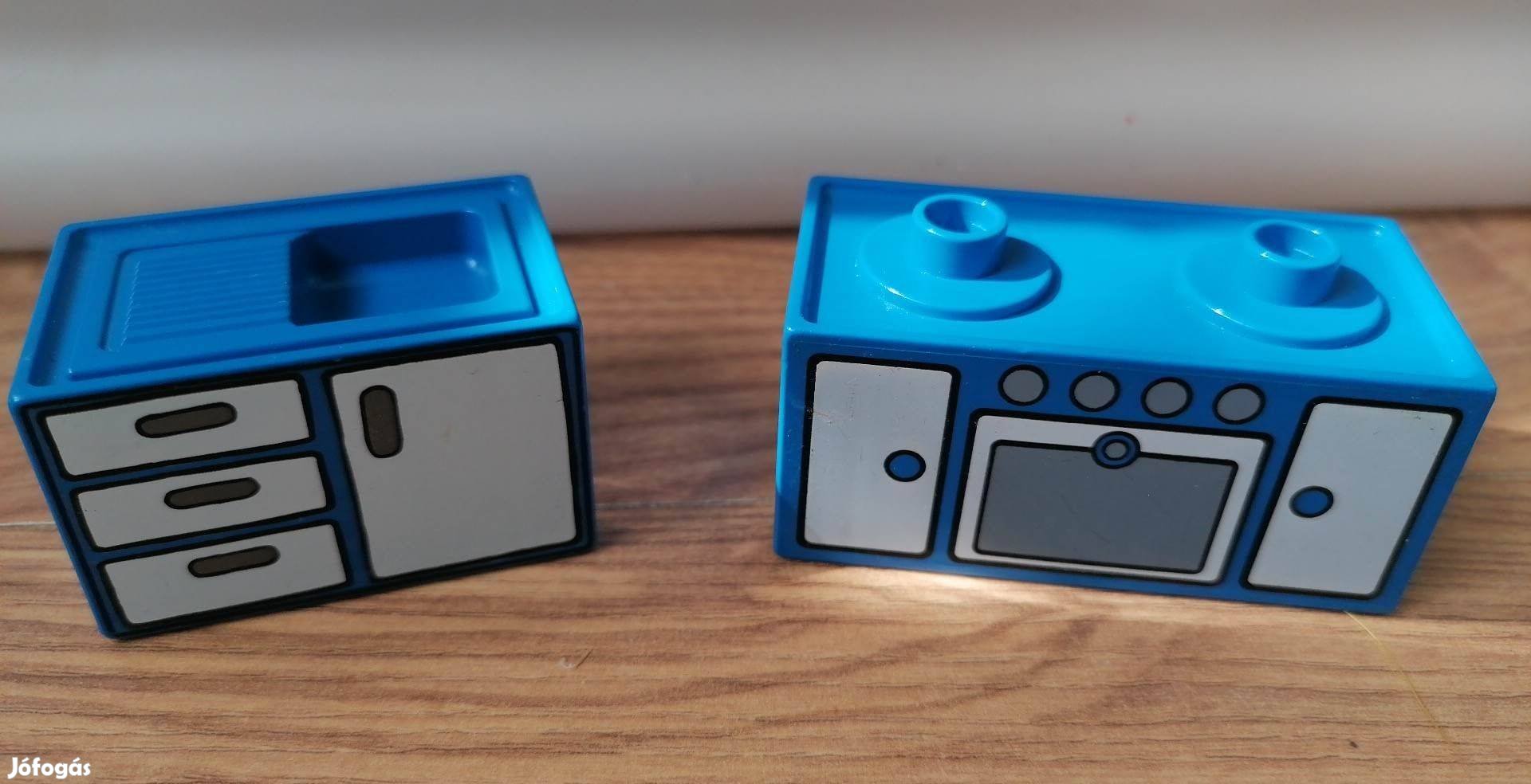 Lego Duplo kék mosogató + tűzhely szekrény