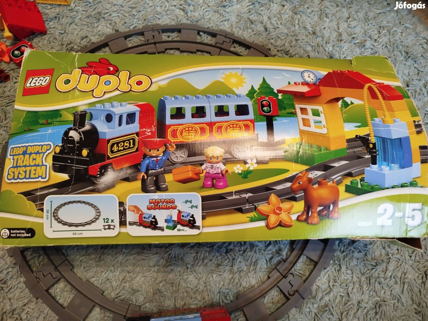 Lego Duplo vonat+sínek+ váltópár