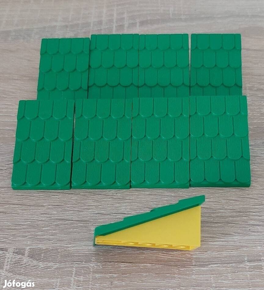 Lego Fabuland vintage sárga zöld cserepek 9 db