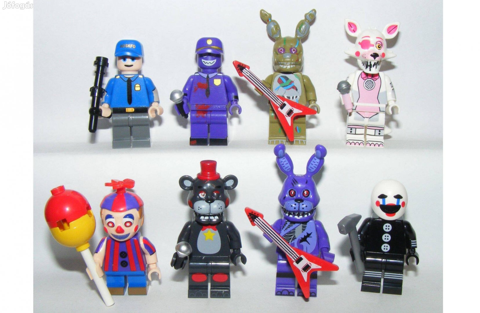 Lego Fnaf Five Nights at Freddy's figurák Spincraft Foxy Bunny Noface
