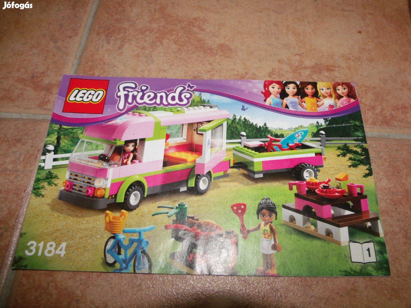 Lego Friends 3184 Kalandos Táborozás komplett Olivia Nicole lakóautó