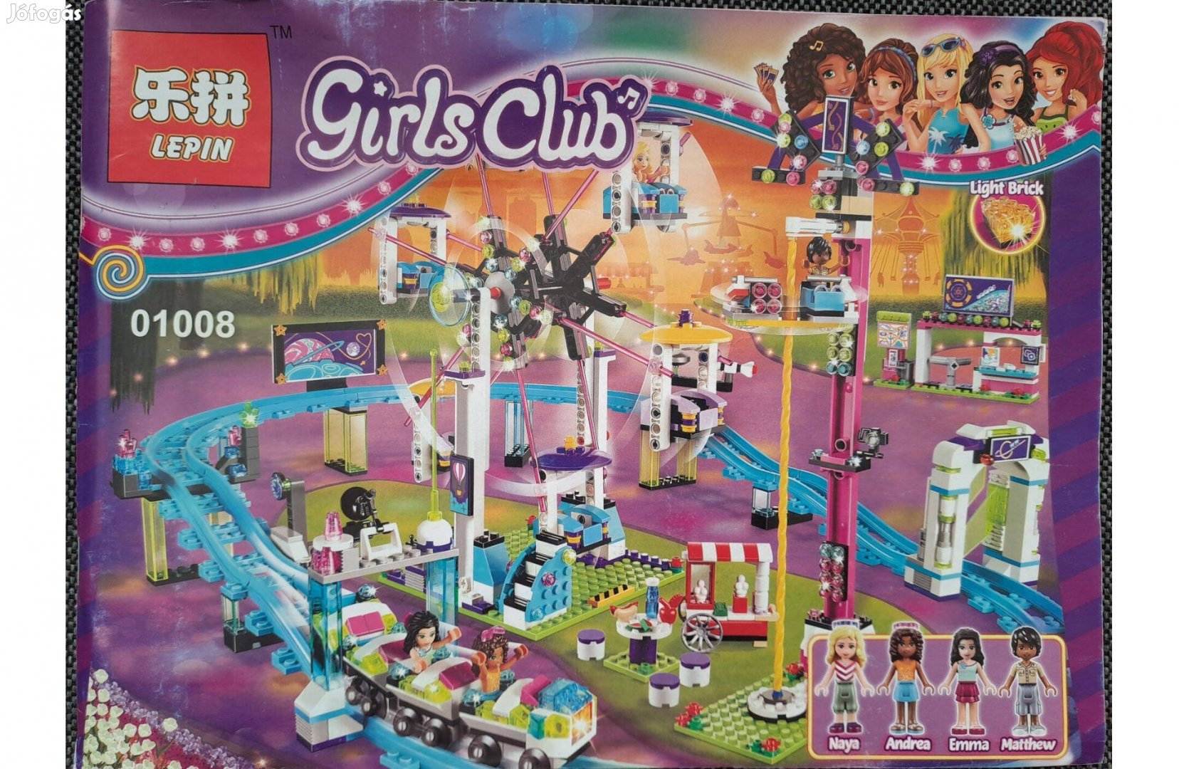 Lego Friends kompatibilis 41130 Vidámparki hullámvasút építőjáték