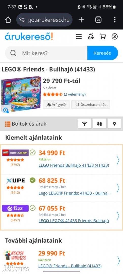 Lego Ftiends -Bulihajó