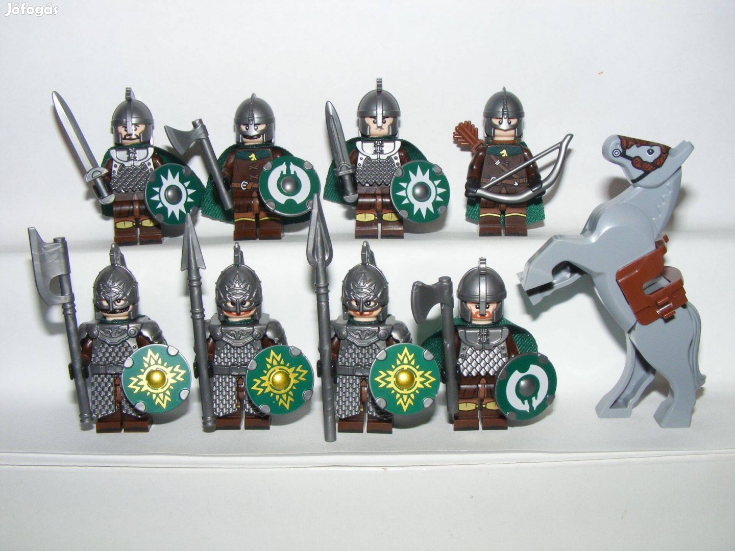 Lego Gyűrűk Ura Hobbit Rohani katonák 8db Rohan katona figura + ló Új