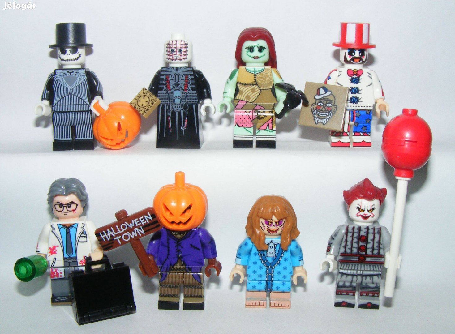 Lego Horror figurák Hellraiser Pennywise Ördögűző Halloween Skellingto