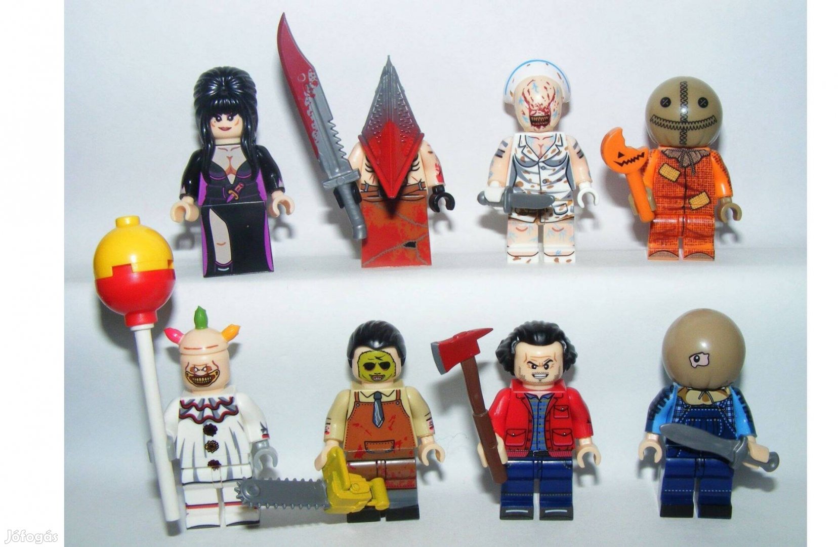 Lego Horror figurák v2 Láncfűrészes Bőrpofa Silent Hill Baltás