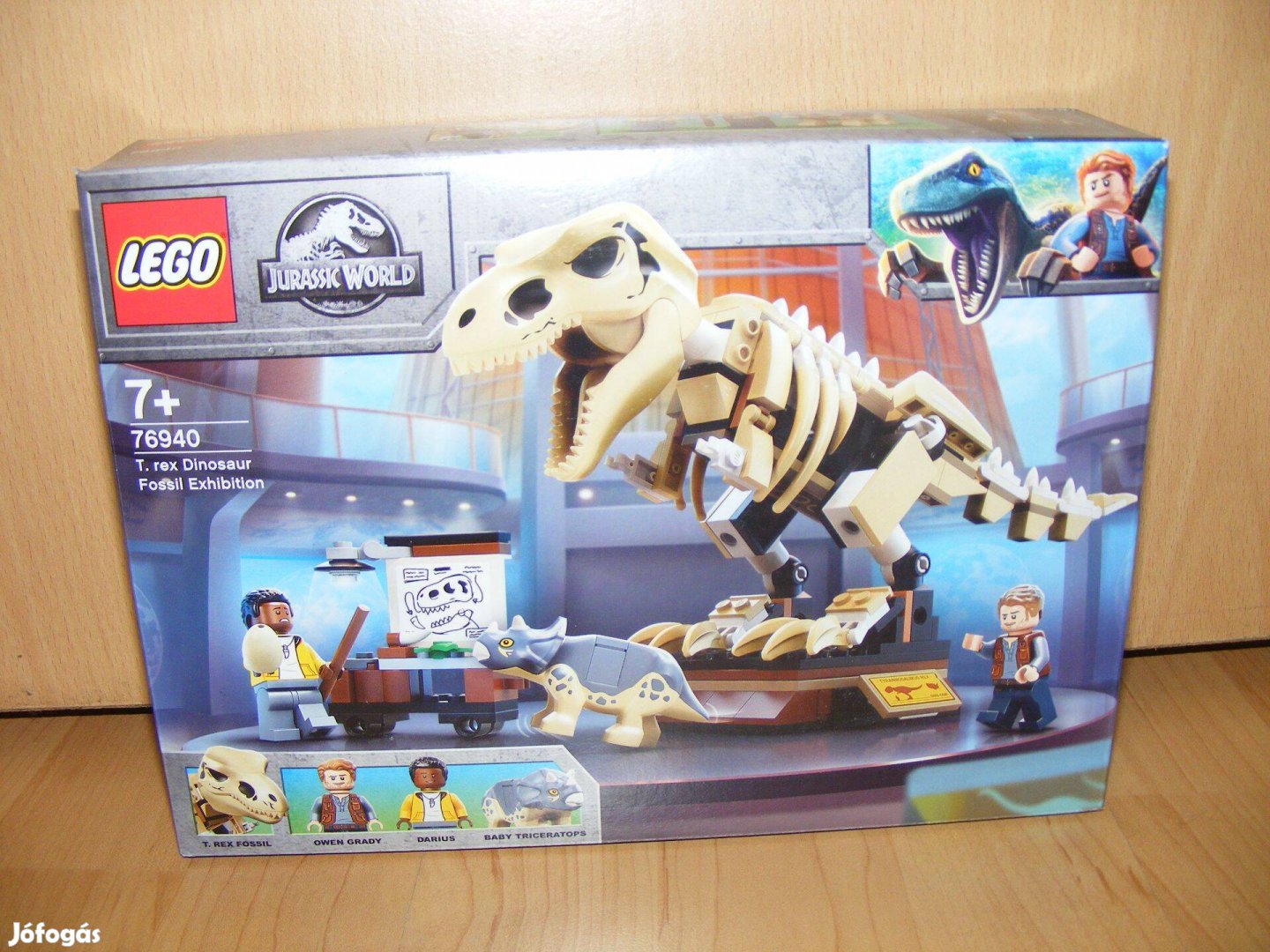 Lego Jurassic World 76940 T-Rex dinoszaurusz őskövület kiállítás Új BP