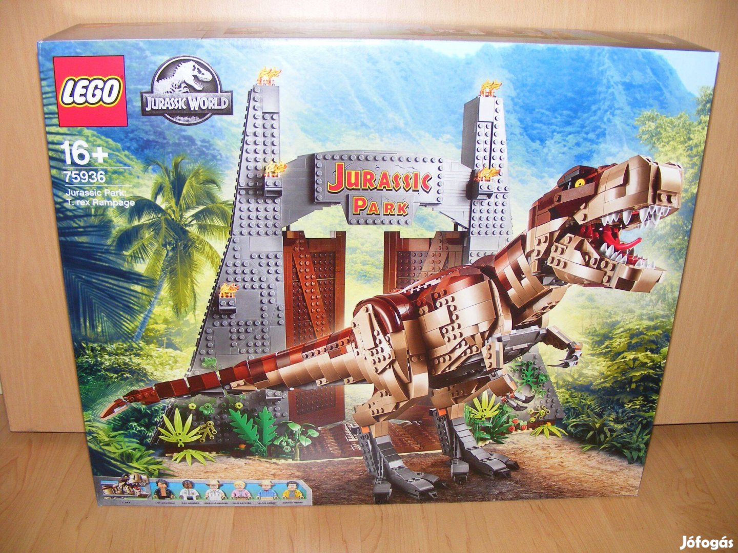 Lego Jurassic World Park 75936 T-rex tombolás T rex kapu Új