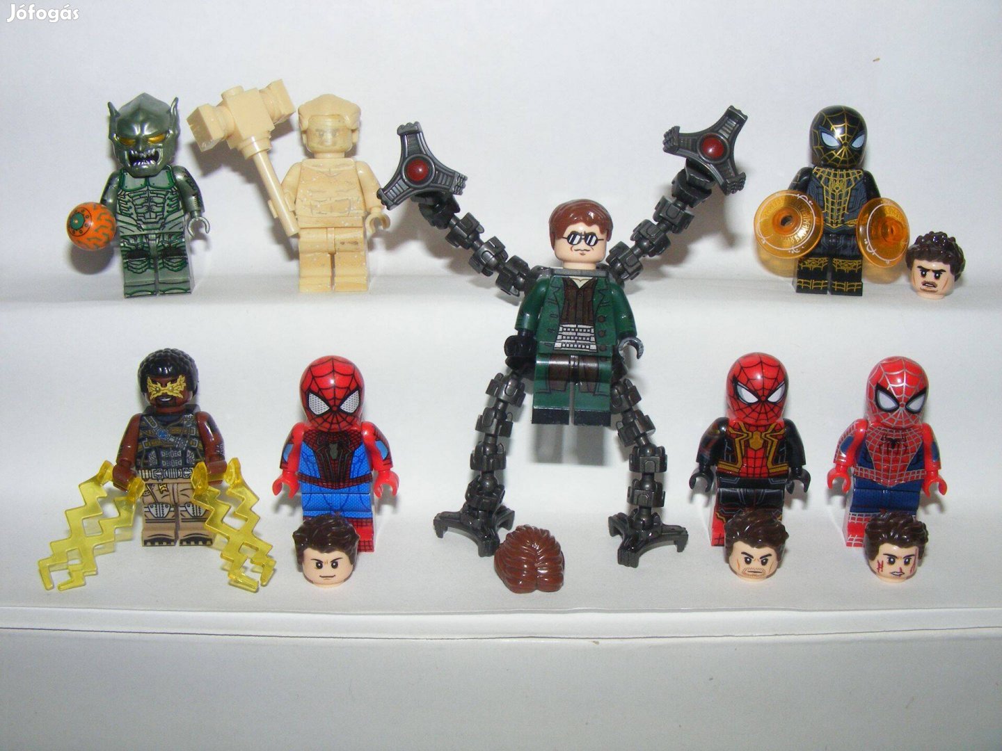 Lego Marvel Szuperhős figurák Pókember Octopus Electro Sandman figura