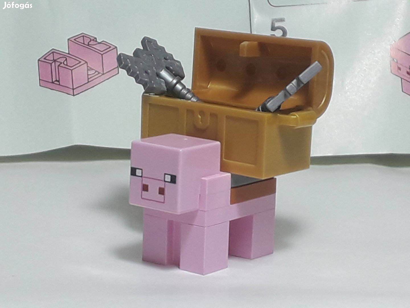 Lego Minecraft 21163 Minecraft Pig, Piggy Bank - Brick Built figura