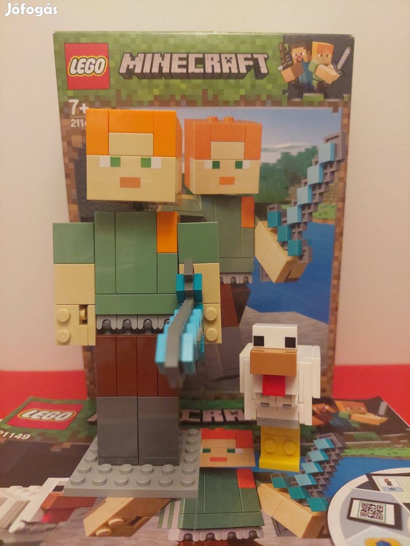 Lego Minecraft Bigfig: 21149 Alex csirkével