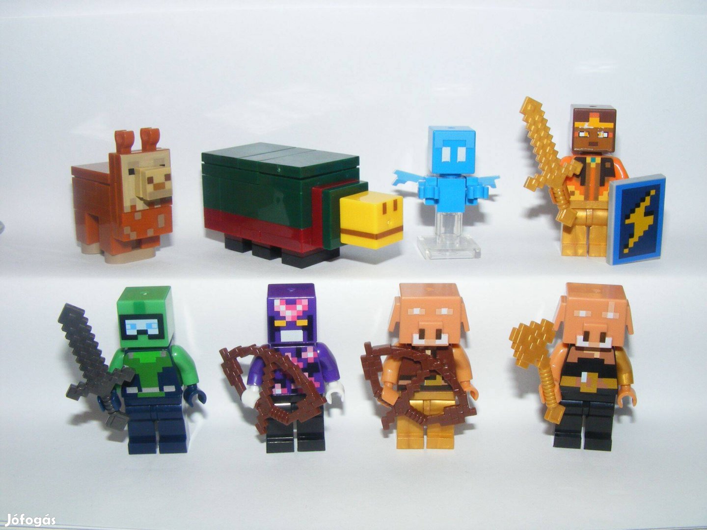 Lego Minecraft figurák Arany Lovag Kristály Lovag Láma Piglin Teknős f