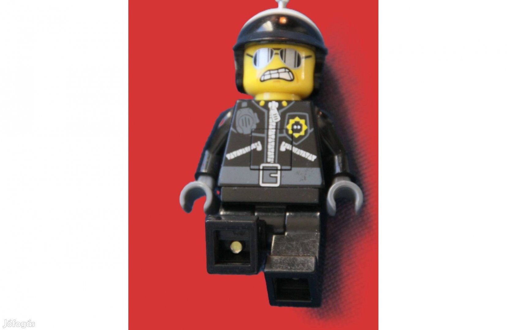 Lego Movie Bad Cop LED zseblámpa Elemlámpa világító kulcstartó 7 cm