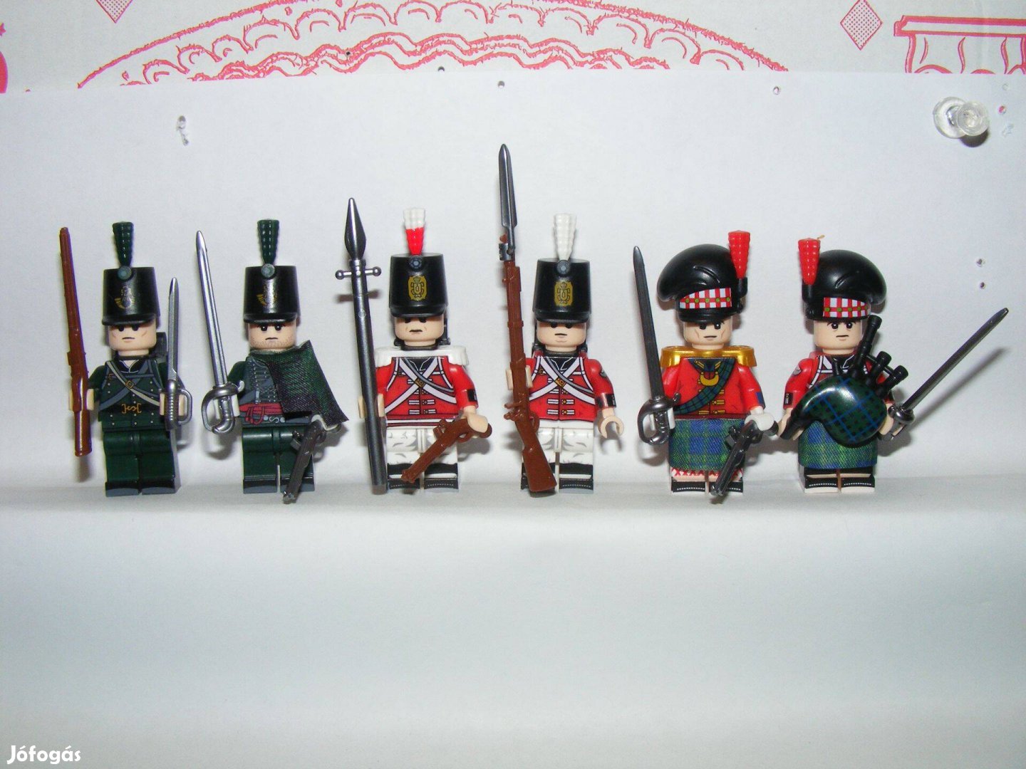 Lego Napóleon háborúk Angol Brit katonák muskétás ezred katona 6db