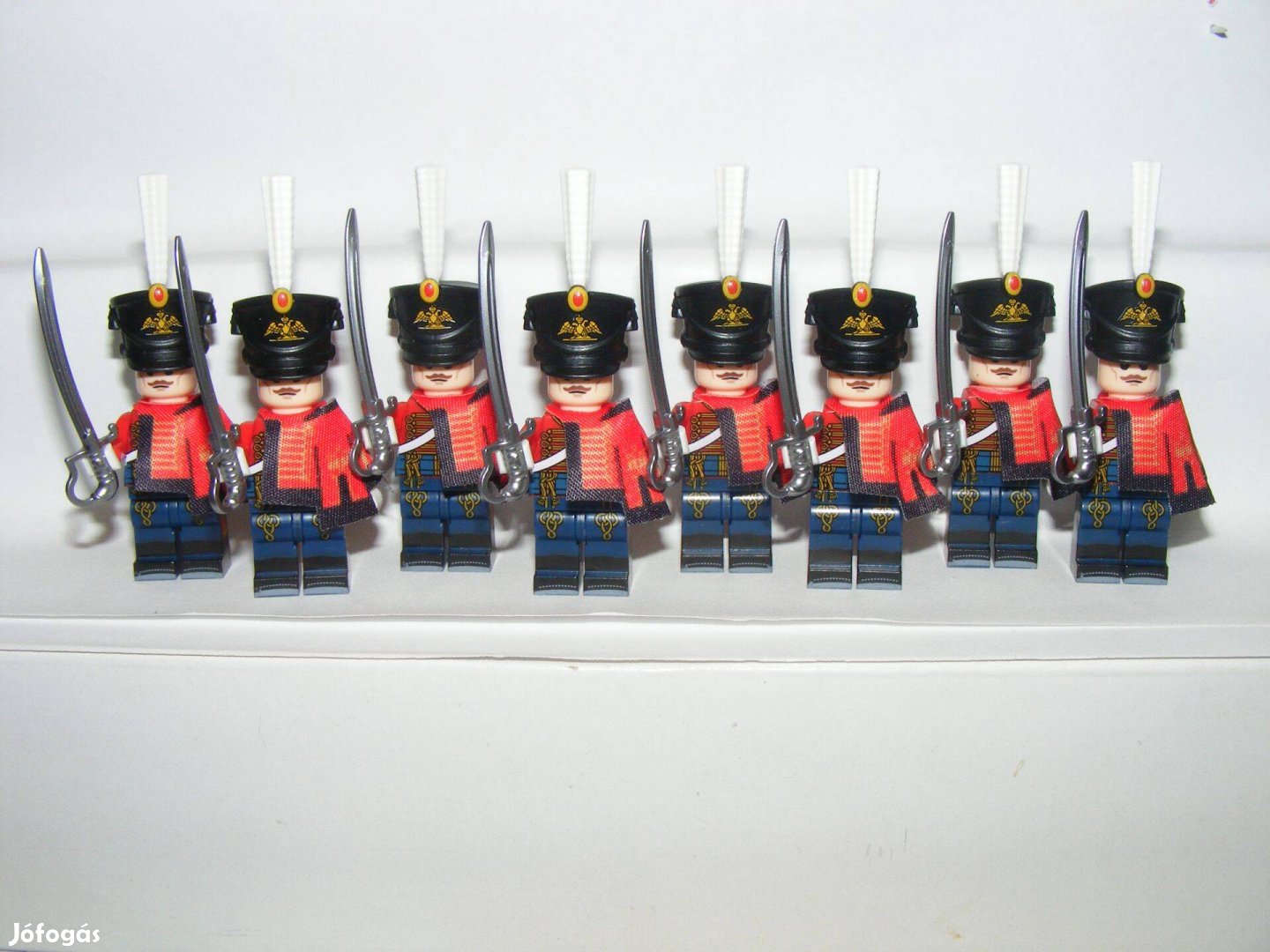 Lego Napóleon háborúk Orosz Huszár katonák figurák 8db katona fegyver