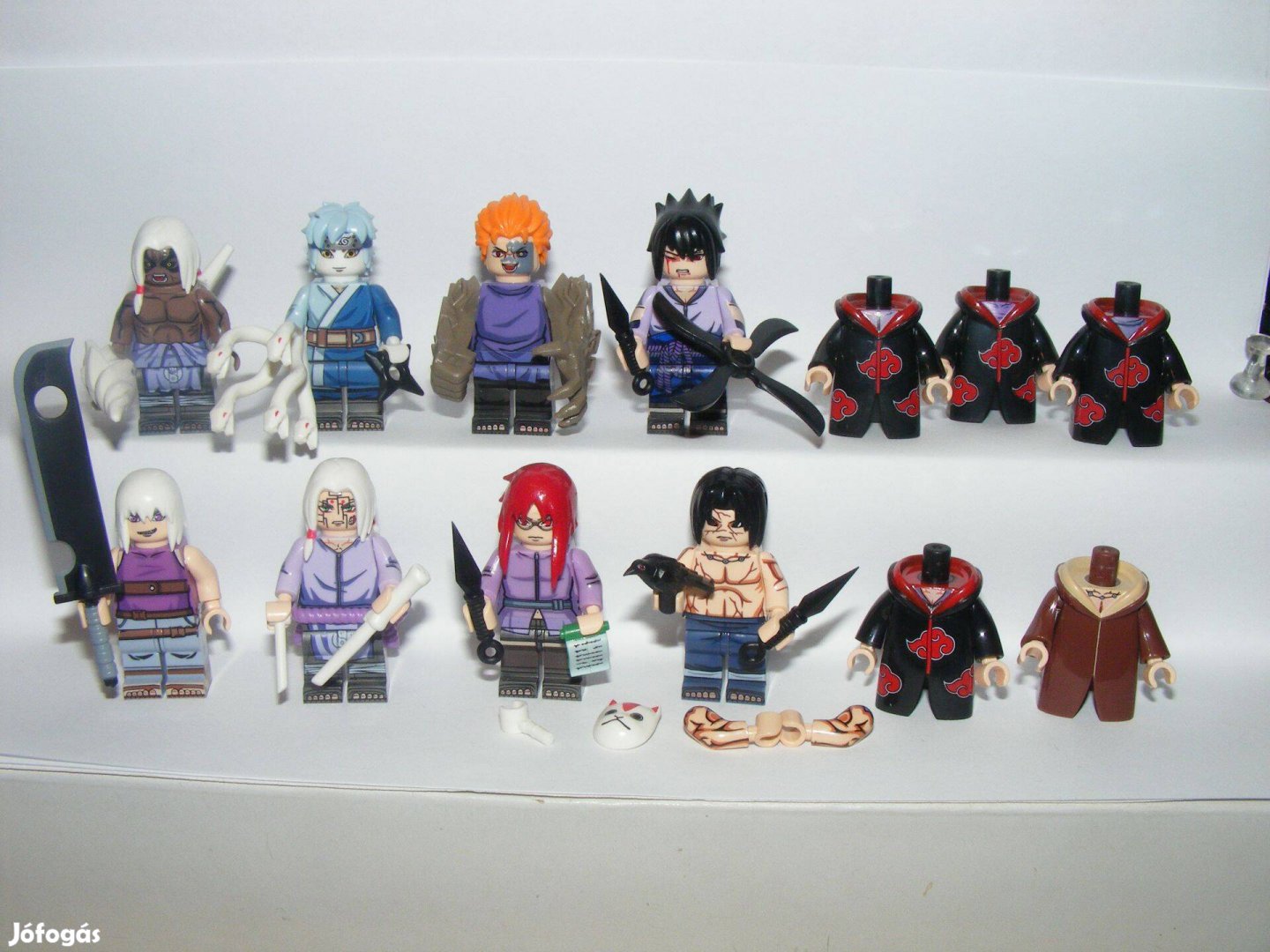 Lego Naruto figurák Jyuugo Mitsuki Suigetsu Kaguya Kimimaro figura 8db
