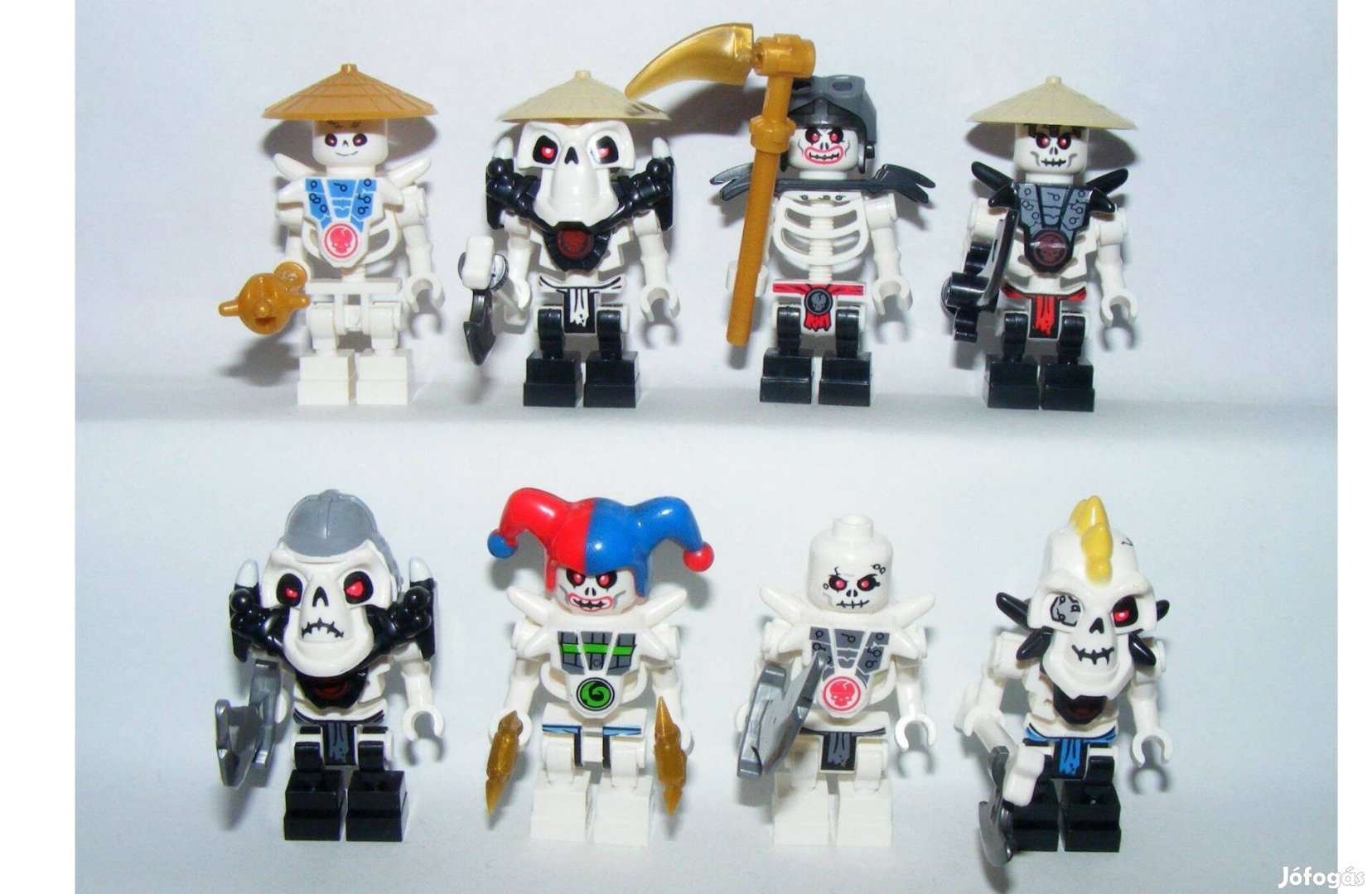 Lego Ninjago csontváz figurák Chopov Nuckal Frakjaw Kruncha figura 8db