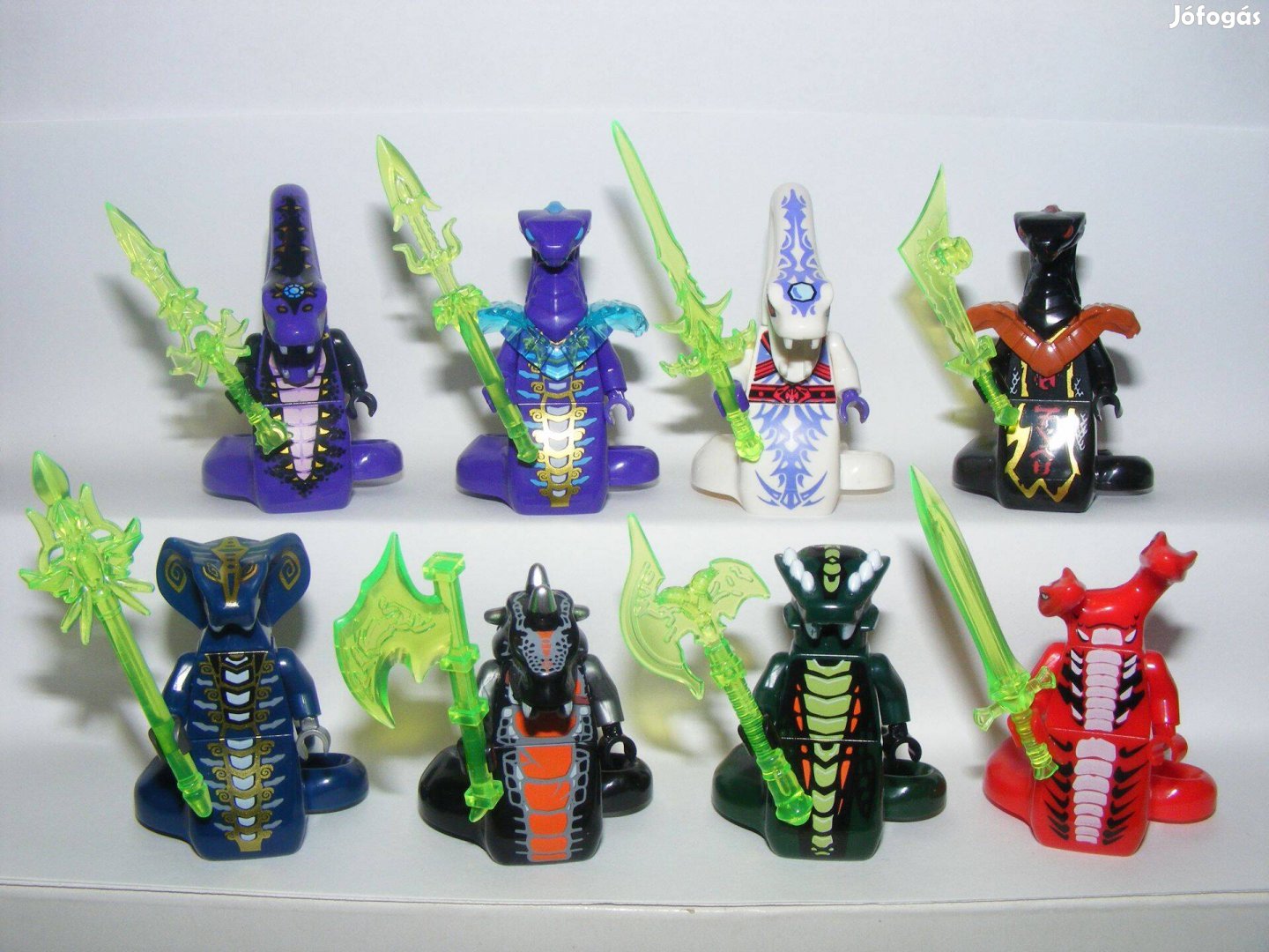 Lego Ninjago figurák Kígyó Szerpent figura Fangdam Spitta kígyók 8db Ú