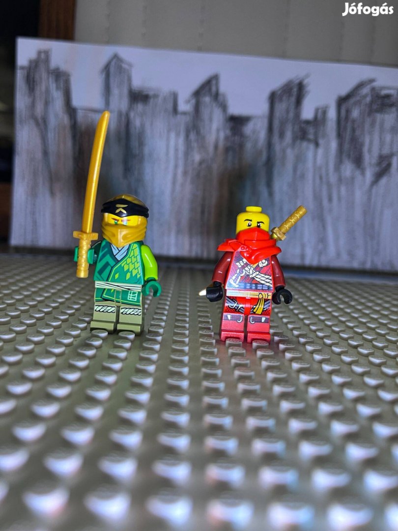 Lego Ninjago minifigura piros zöld
