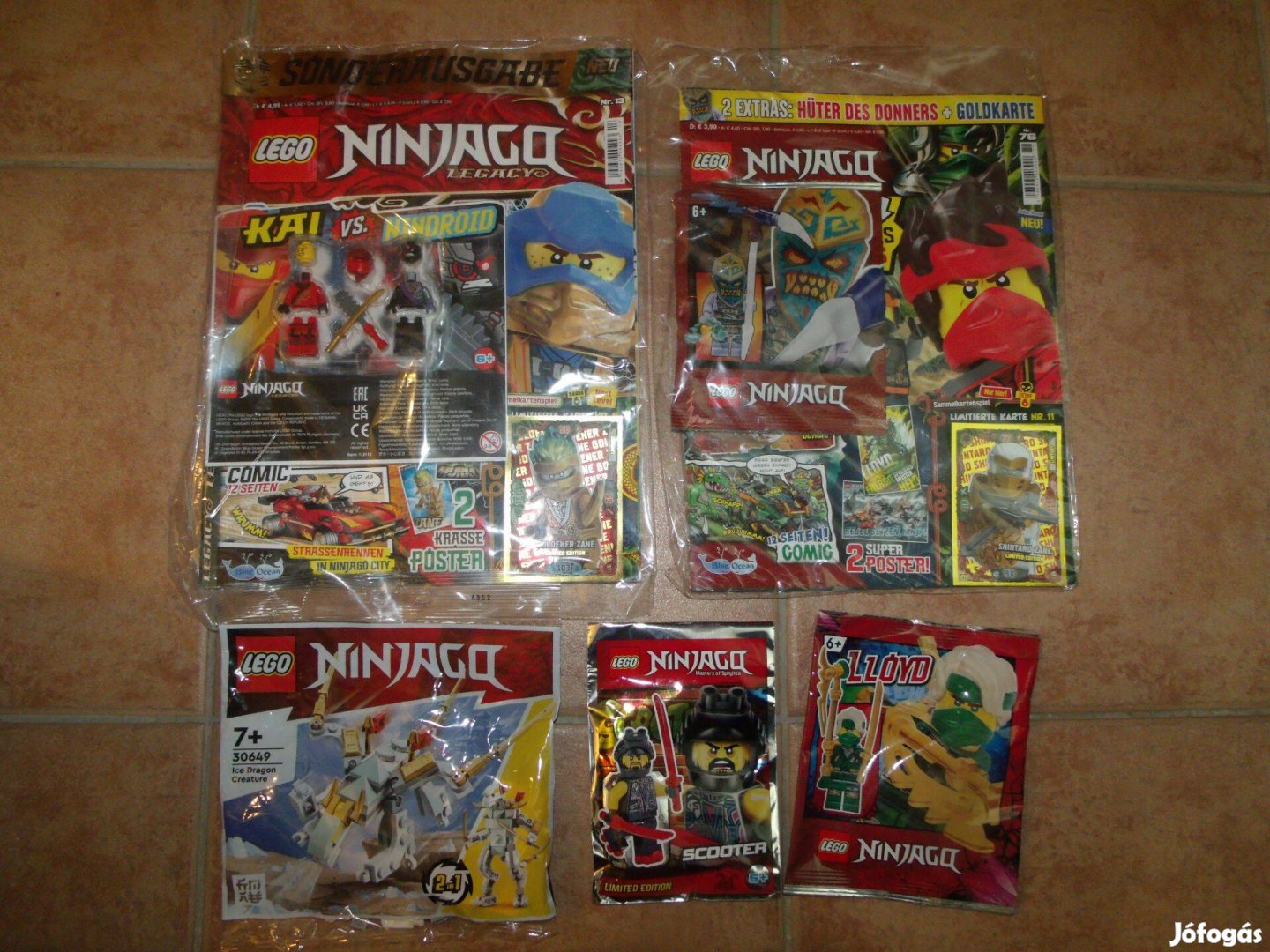 Lego Ninjago új Thunder Keeper Kai Scooter Nindroid Jégsárkány Lloyd