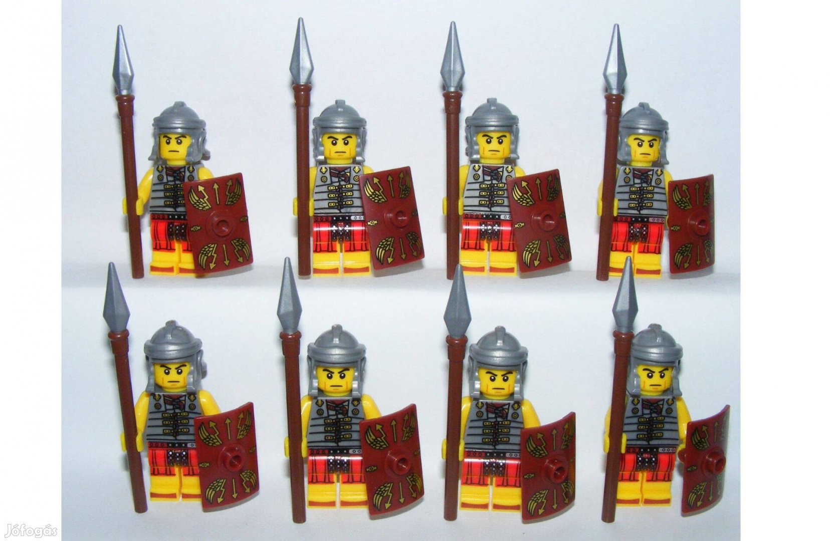 Lego Római katona Centurio Roman soldier pajzs lándzsa 8db figura Új