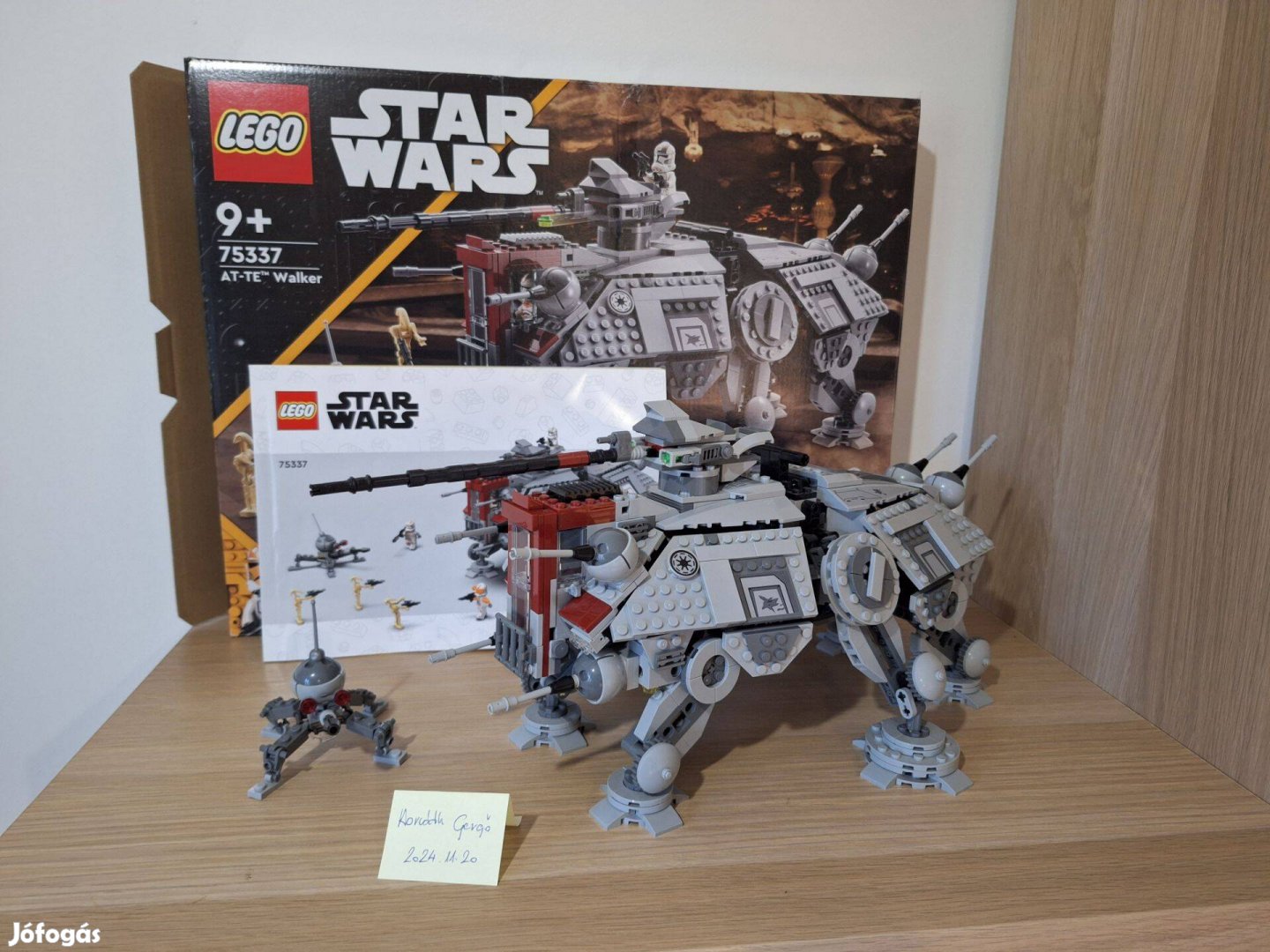 Lego Star Wars 75337 AT-TE készlet figurák nélkül, dobozzal, leírással