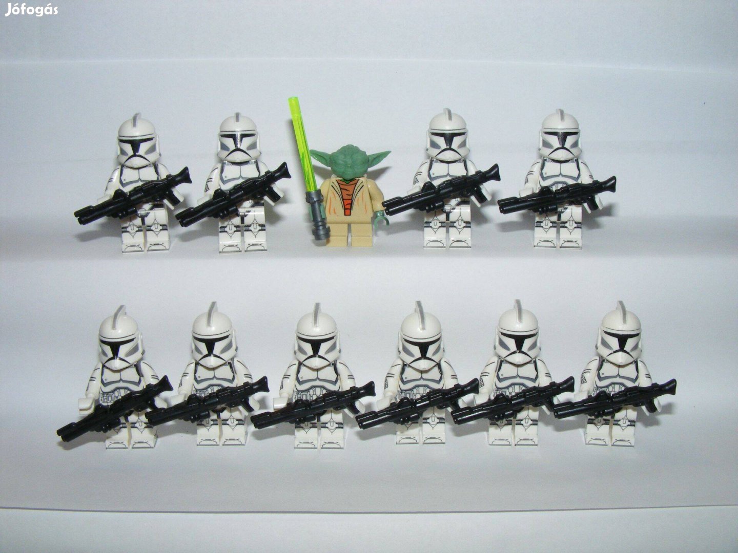 Lego Star Wars figurák Clone Trooper klón katona figura 10db + Yoda Új