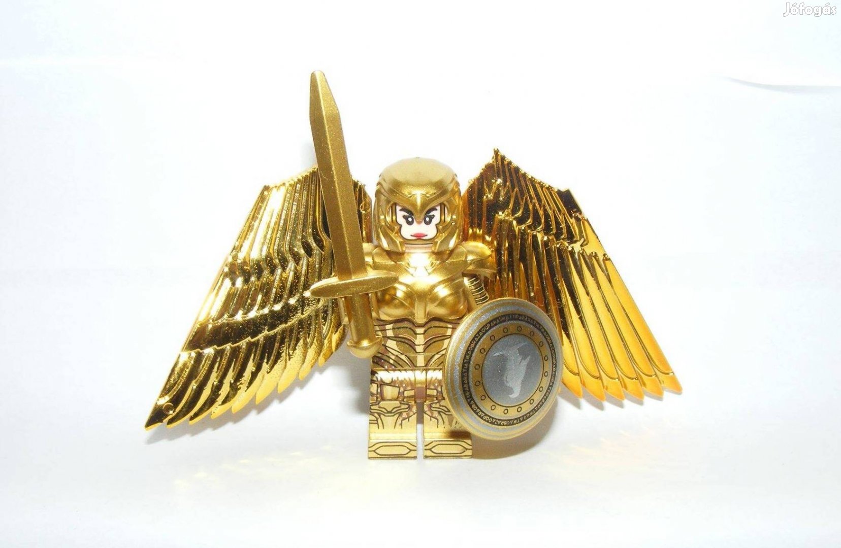 Lego Szuperhős figurák Arany Króm Csodanő figura Szárnyas