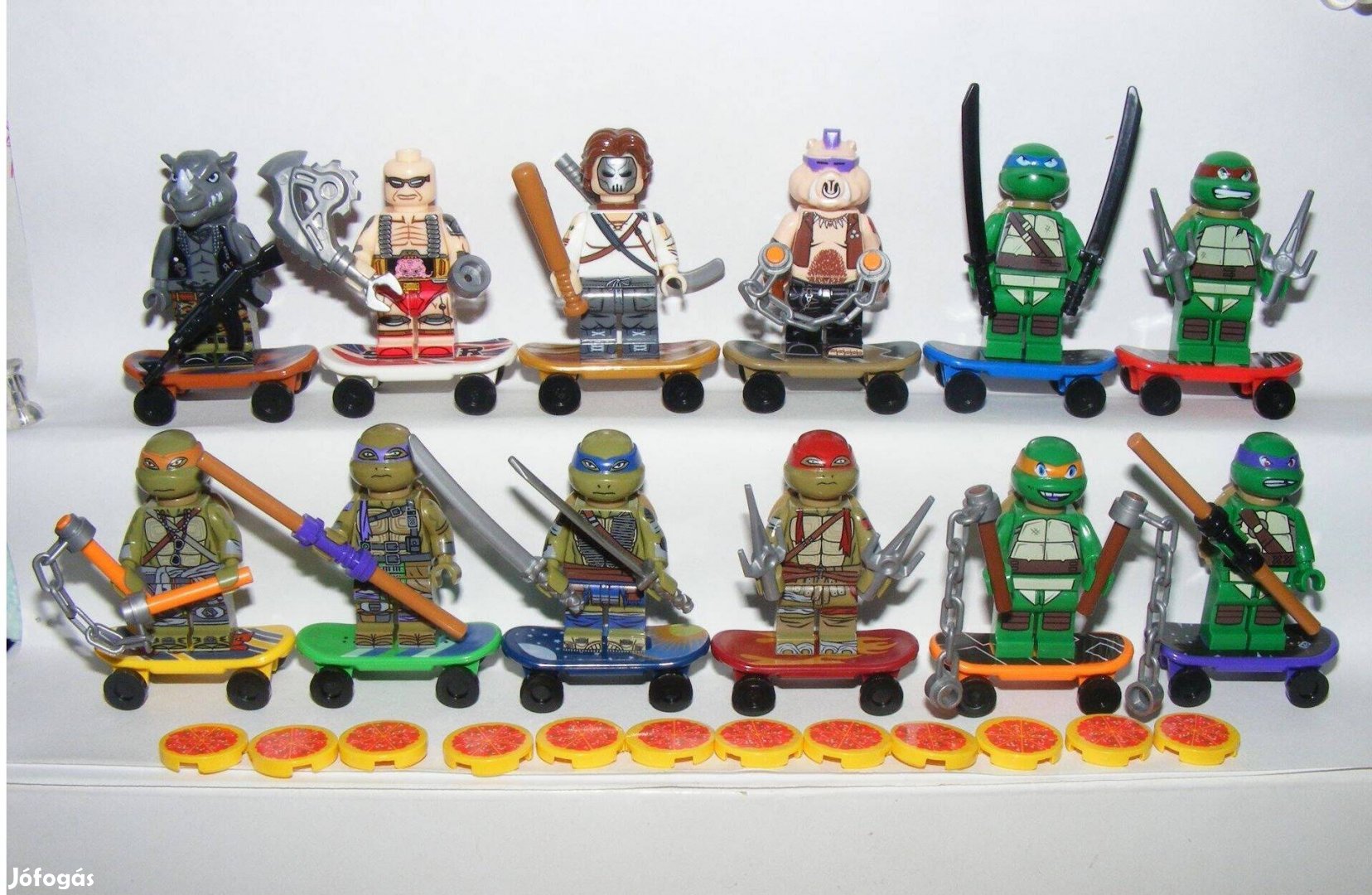 Lego Tini Ninja Teknős figurák figura Zúzó Kraang Teknősök 12db Új