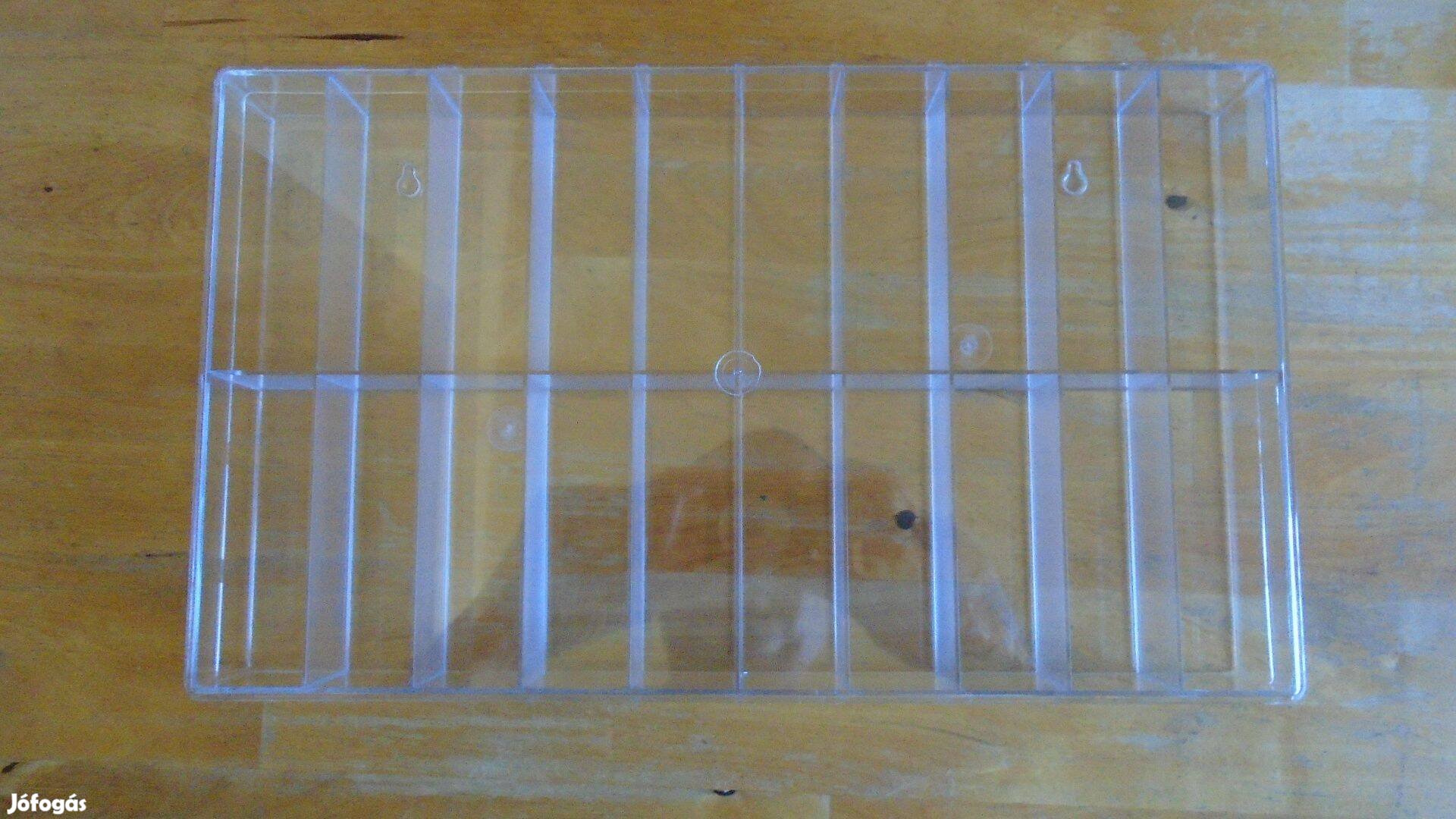 Lego - figurákhoz való 20 fakkos, átlátszó tároló doboz -