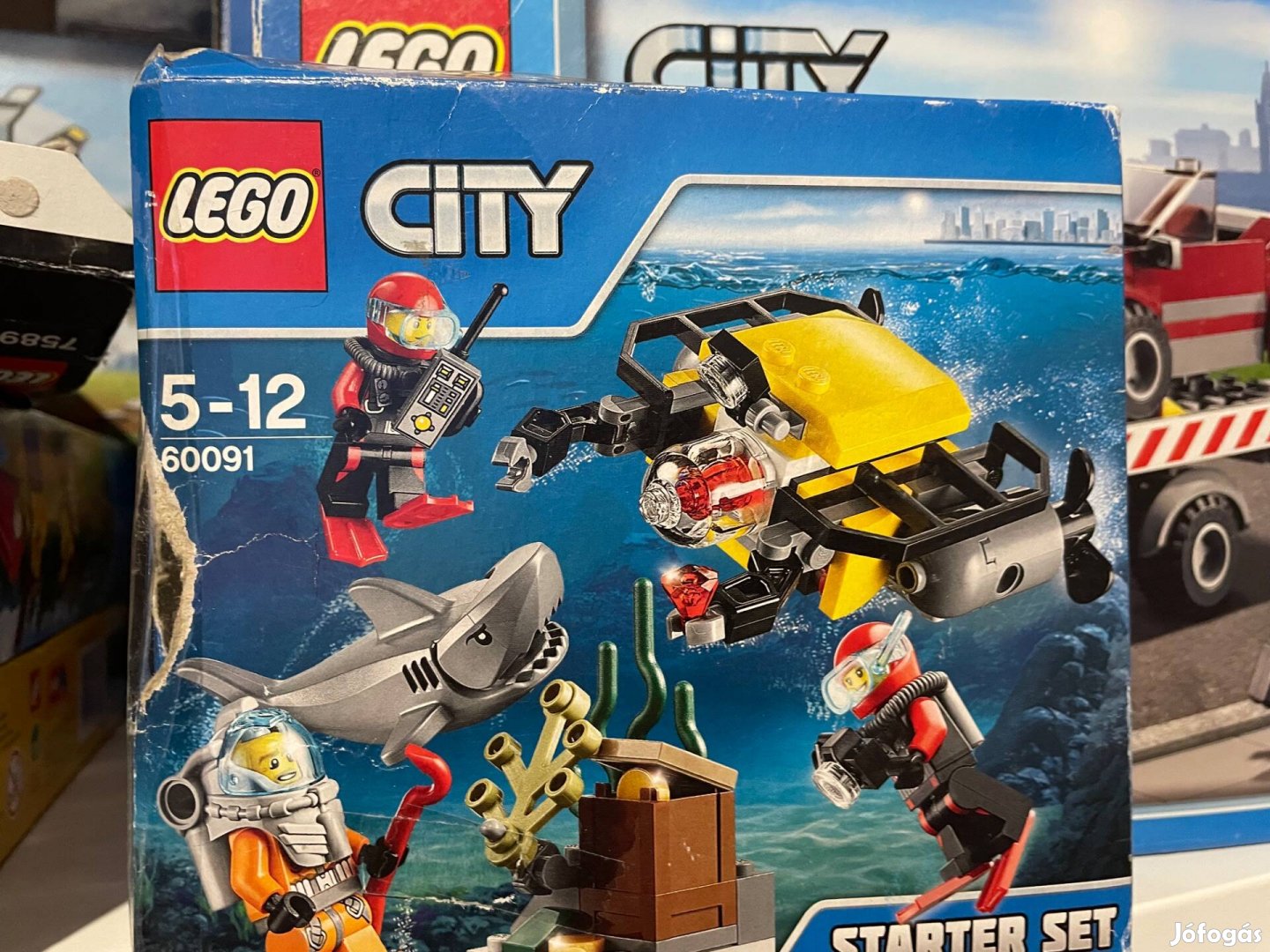 Lego city 60091 cápa, tengeralattjáró, búvár, tenger