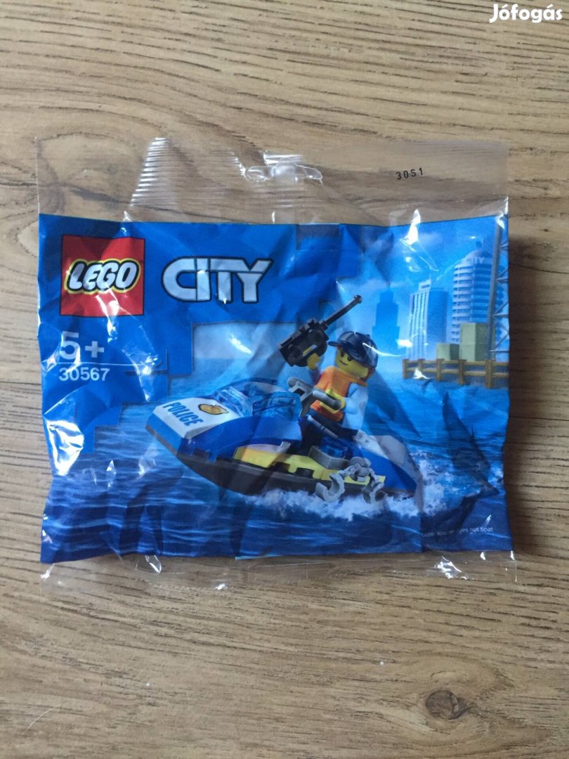 Lego city polybag új rendőr jet-ski fiús játék csomag