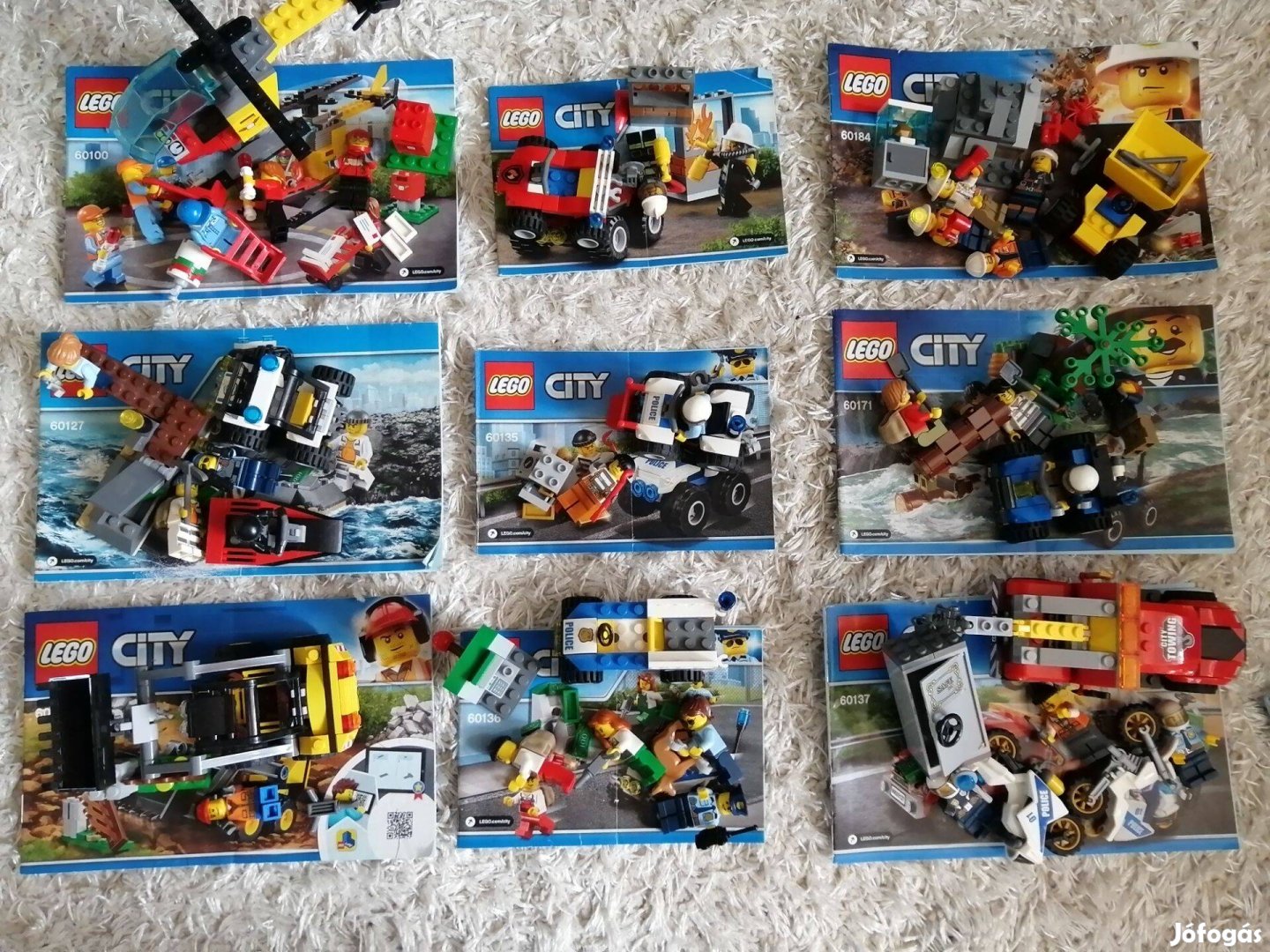 Lego csomag, útmutatóval 9 készlet