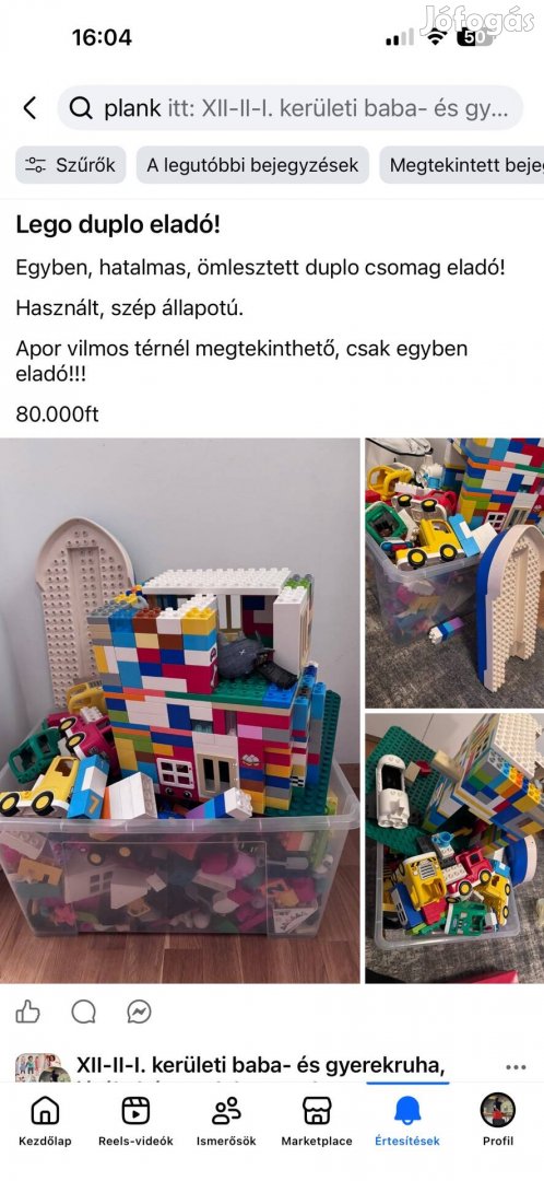 Lego duplo ömlesztveegyben eladó